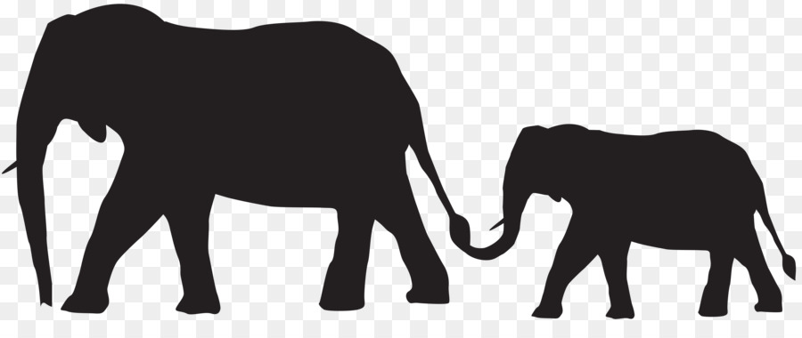 Indian elephant African elephant Silhouette - baby elephant png download - 8000*3212 - Free Transparent Indian Elephant png Download.