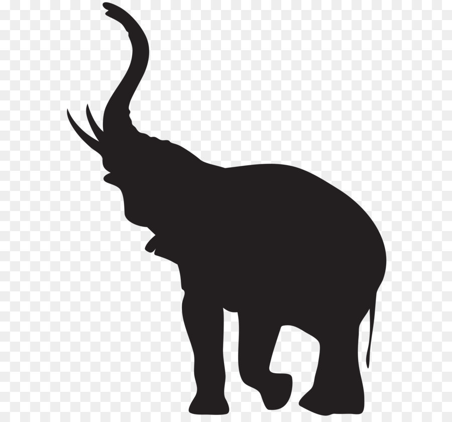 African elephant Indian elephant Clip art - Elephant with Trunk Raised Silhouette PNG Clip Art png download - 6252*8000 - Free Transparent African Elephant png Download.