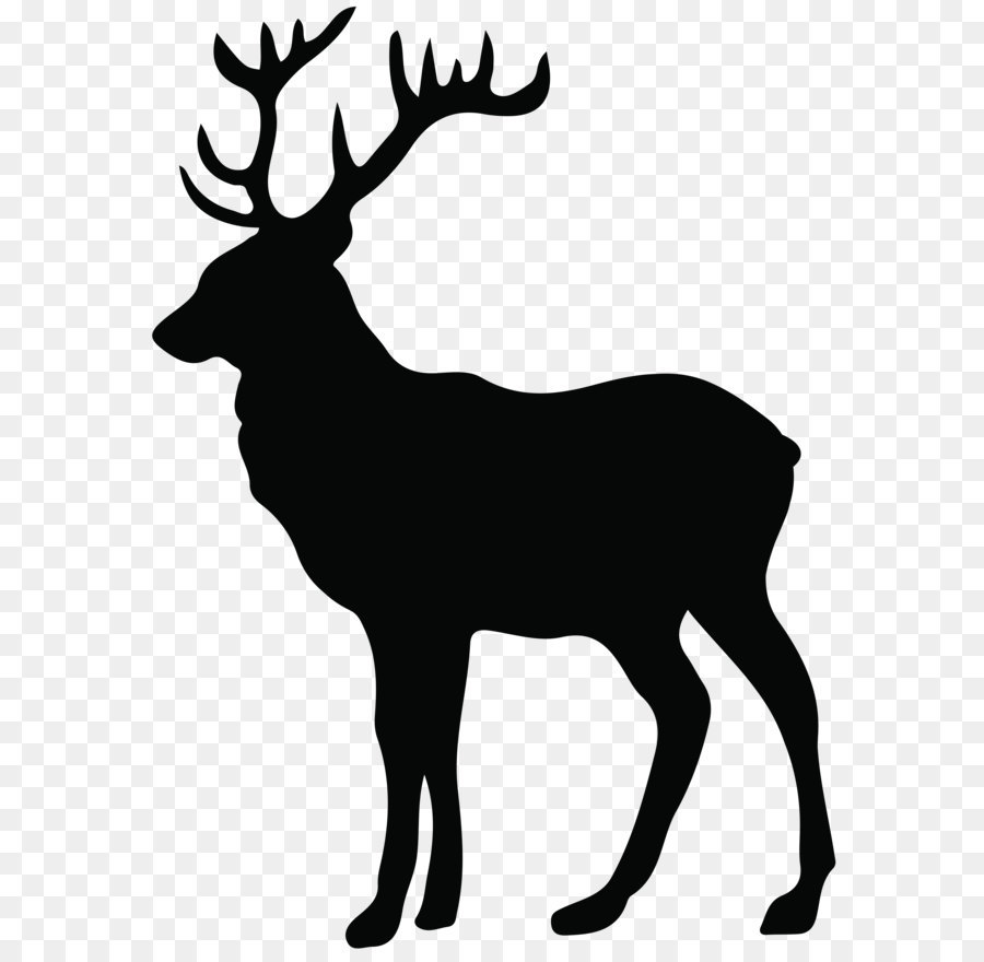 Deer Paper Moose Screen printing Stencil - Stag Silhouette PNG Transparent Clip Art Image png download - 5953*8000 - Free Transparent Deer png Download.