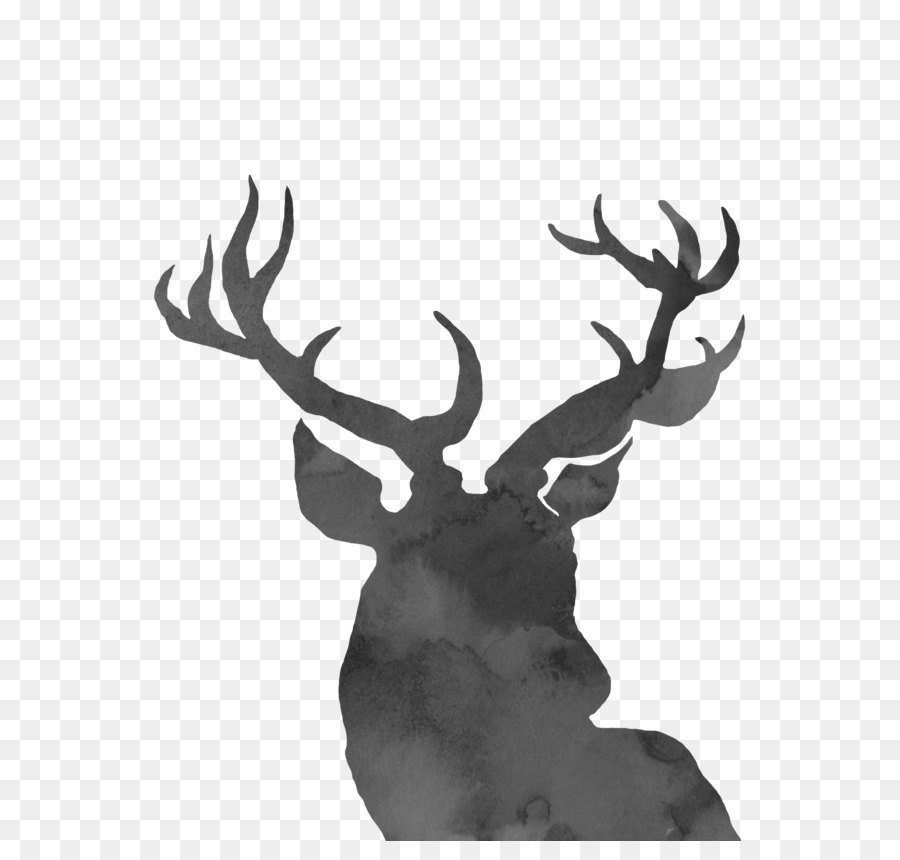 Reindeer Paper Santa Claus Holiday - Christmas elk silhouette png download - 2550*3300 - Free Transparent Deer png Download.
