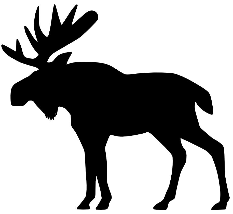 moose black and white
