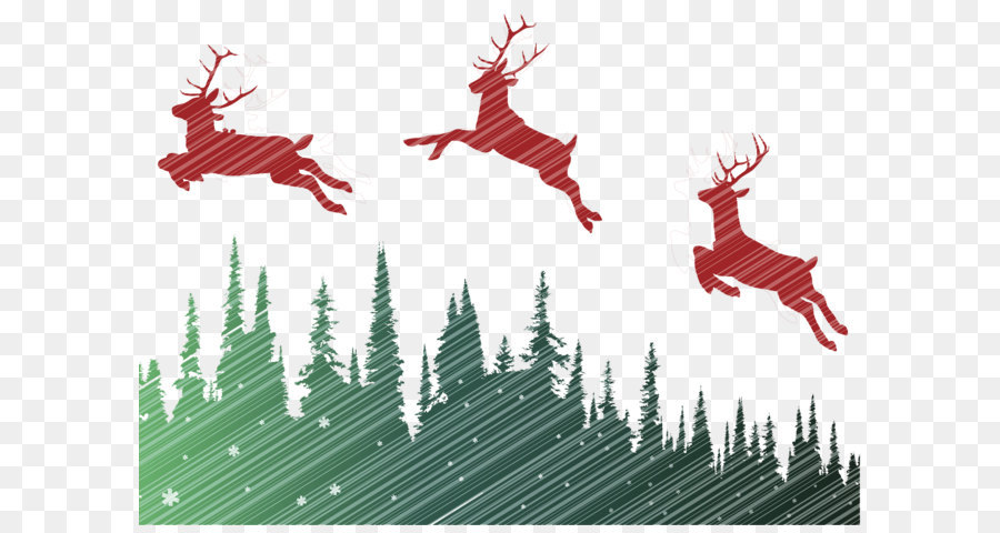 Reindeer Text Graphic design Christmas ornament Illustration - Christmas forest elk png download - 2356*1713 - Free Transparent Reindeer png Download.