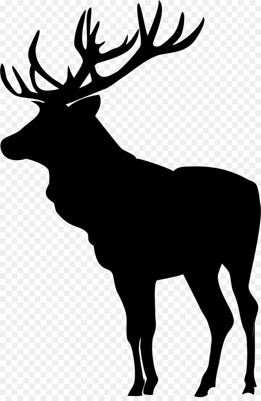 Elk Deer Moose Silhouette Clip art - deer head png download - 1299*1973 - Free Transparent Elk png Download.