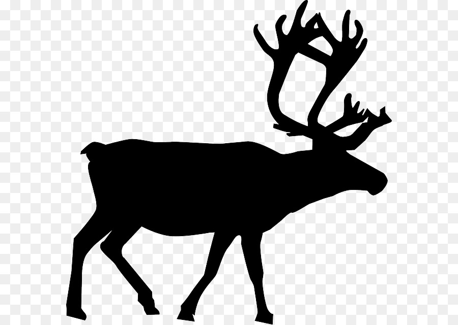 Reindeer Santa Claus Vector graphics Moose - moose silhouette png vectors png download - 640*639 - Free Transparent Reindeer png Download.