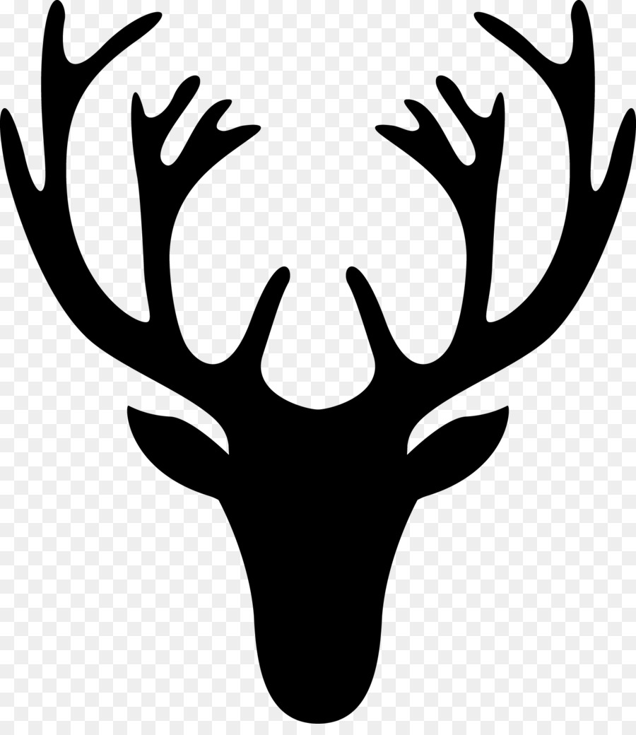 White-tailed deer Moose Silhouette Clip art - Antler png download - 1628*1853 - Free Transparent Deer png Download.