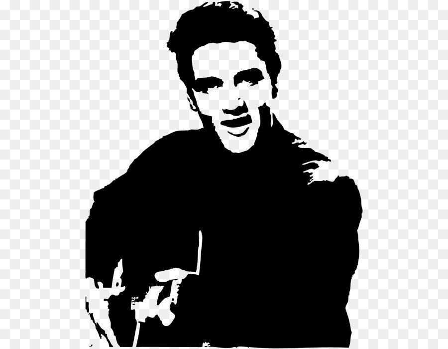 Elvis Presley Wall decal Sticker Stencil - Silhouette png download - 560*700 - Free Transparent  png Download.