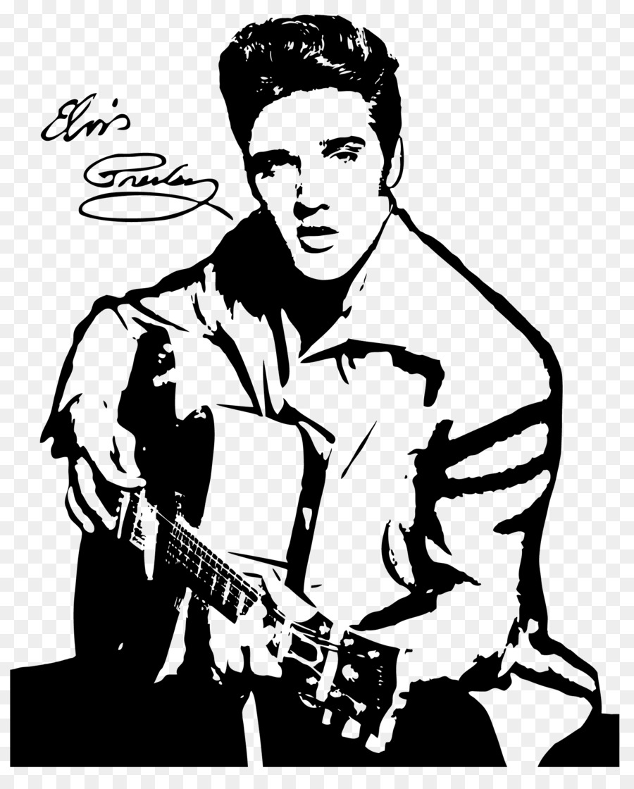 Elvis Presley Drawing Silhouette Black and white Clip art - ELVIS png download - 1770*2172 - Free Transparent  png Download.