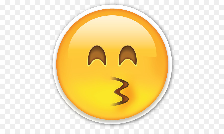 Emoji Emoticon Kiss Smiley - with a smiling face png download - 530*530 - Free Transparent Emoji png Download.