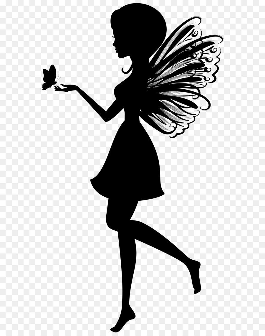 Fairy Silhouette Clip art - Fairy with Butterfly Silhouette PNG Clip Art Image png download - 4589*8000 - Free Transparent Fairy png Download.