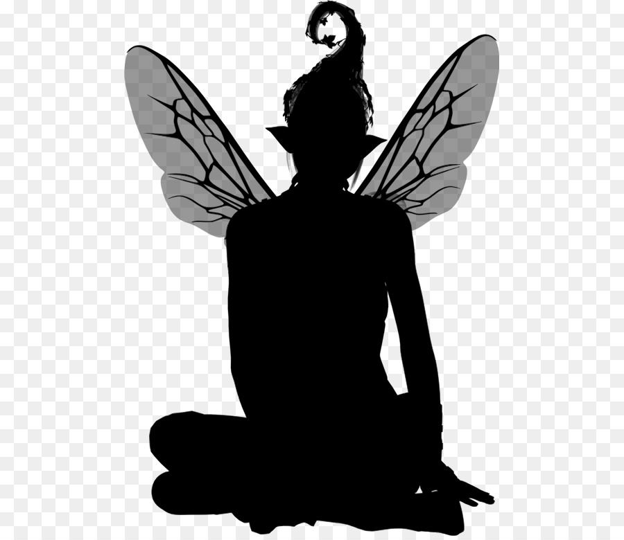 Fairy Silhouette Clip art - sitting clipart png download - 541*774 - Free Transparent Fairy png Download.