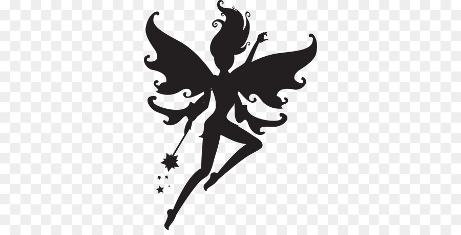 Fairy Silhouette Stencil Clip art - Hada png download - 600*450 - Free Transparent Fairy png Download.