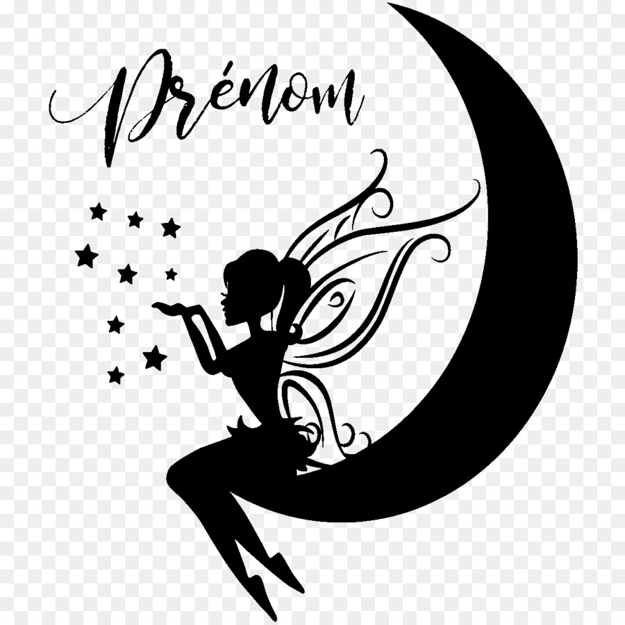 Sticker Fairy Drawing Moon - Fairy png download - 1200*1200 - Free Transparent Sticker png Download.