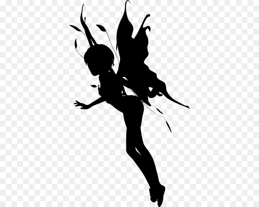 Portable Network Graphics Fairy Silhouette Clip art Vector graphics - fairy silhouette png black png download - 418*720 - Free Transparent Fairy png Download.