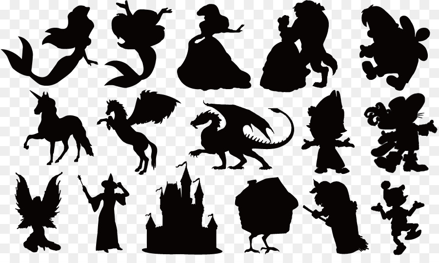 Fairy tale Silhouette Clip art - Fairy silhouette material png download - 895*524 - Free Transparent Fairy Tale png Download.