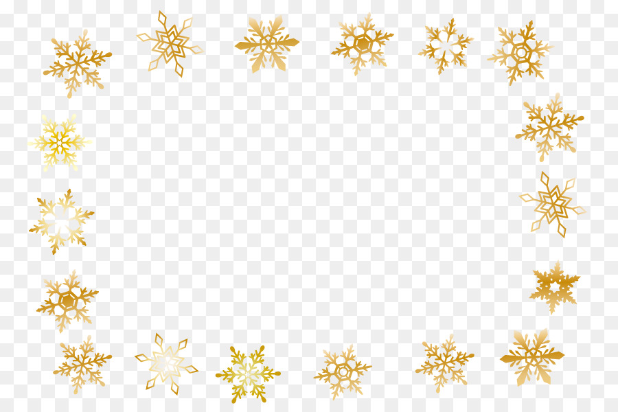winter gold snowflake frame.png - others png download - 842*595 - Free Transparent Watercolor Painting png Download.