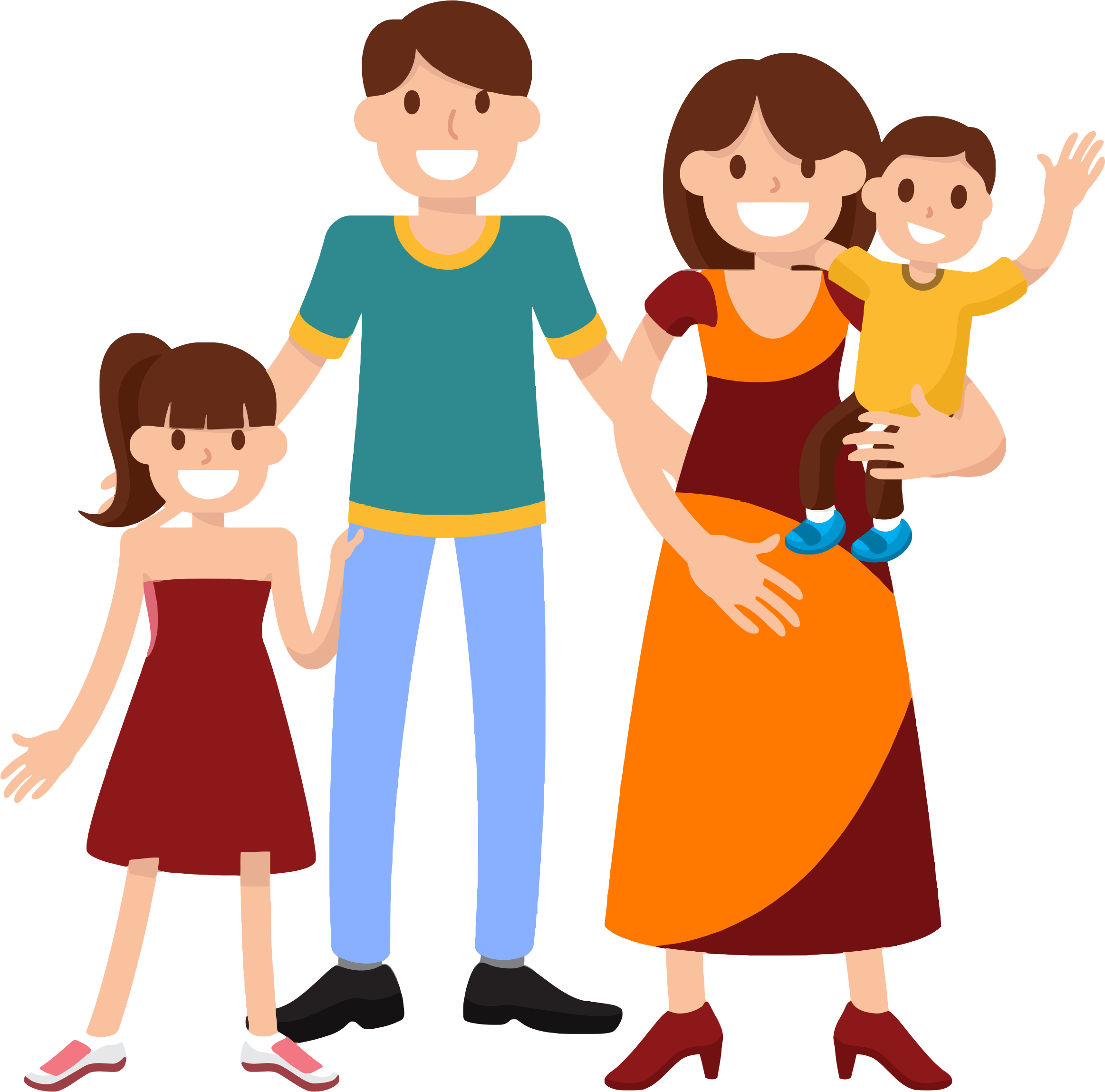 Family Smile Happiness Clip art - Family cartoon png download - 2325*2296 -  Free Transparent png Download. - Clip Art Library