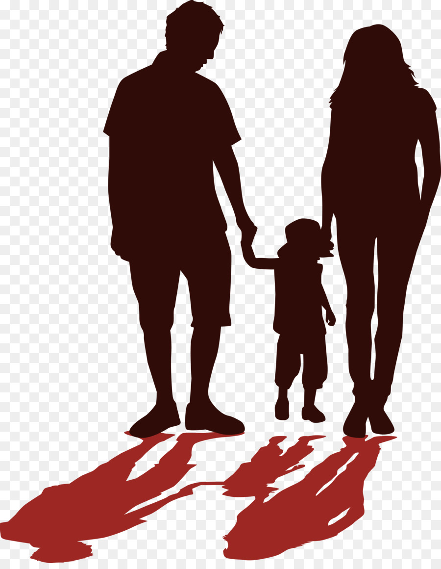 Father Silhouette Family - A family of three family silhouette figures png download - 3328*4246 - Free Transparent Father png Download.