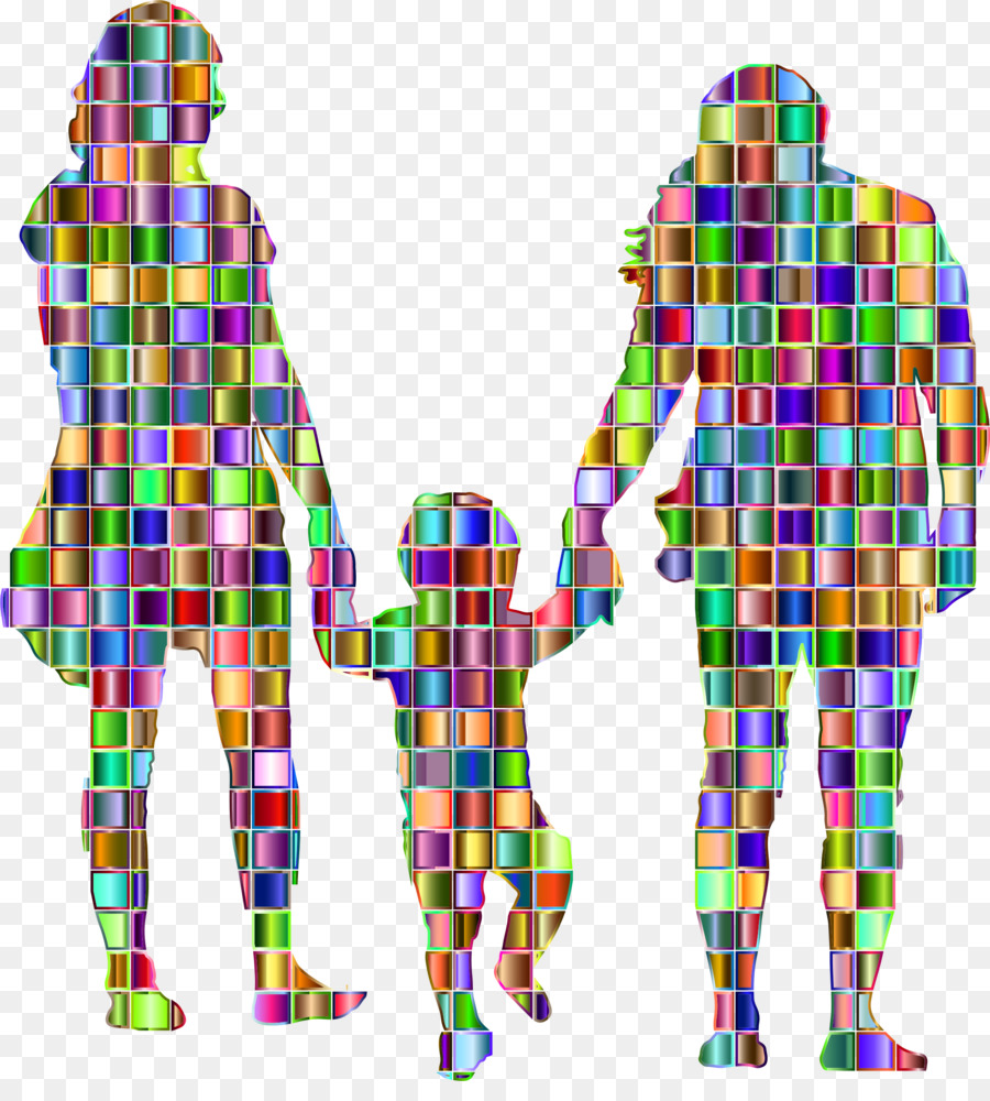 Mosaic Family Silhouette Child - mosaic png download - 2146*2342 - Free Transparent Mosaic png Download.