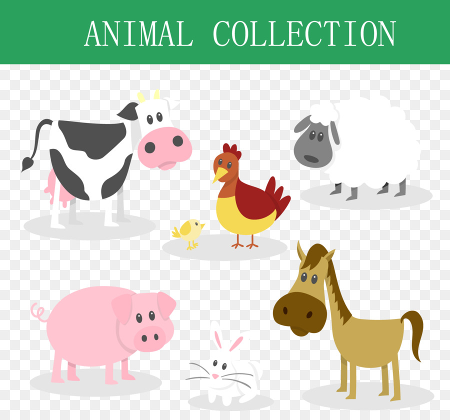 Domestic pig Horse Speelboerderij Pierewiet Cattle - 7 cute farm animals vector png download - 3333*3043 - Free Transparent Domestic Pig png Download.