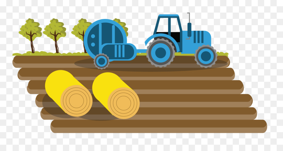 Farmer Agriculture Tractor Field - Vector farmland blue tractor png download - 4088*2100 - Free Transparent Farm png Download.