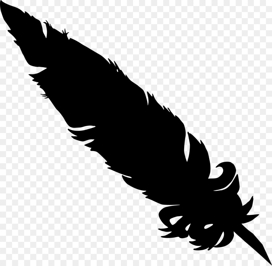 Feather Bird Archaeopteryx Silhouette - silhouette png download - 2633*2570 - Free Transparent Feather png Download.