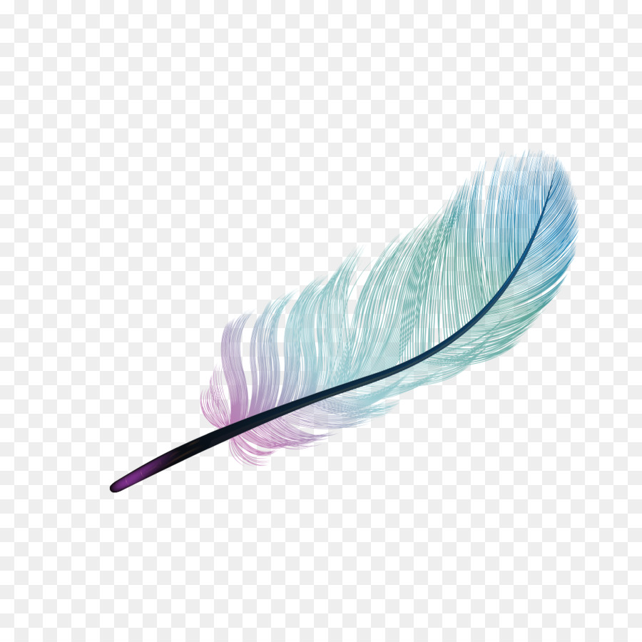 Feather Light Blue Color - Gradient blue feather png download - 1181*1181 - Free Transparent Feather png Download.