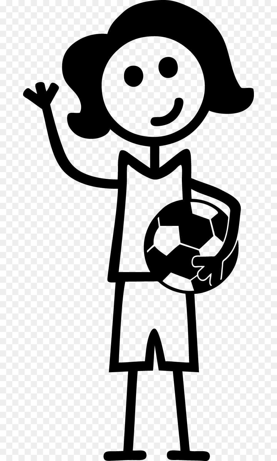Stick figure Woman Female Clip art - soccer player png download - 750*1500 - Free Transparent Stick Figure png Download.