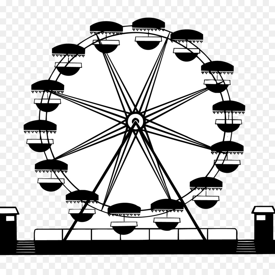 Car Ferris wheel Wagon Clip art - Black silhouette fresh Ferris wheel vector material png download - 1500*1500 - Free Transparent Car png Download.