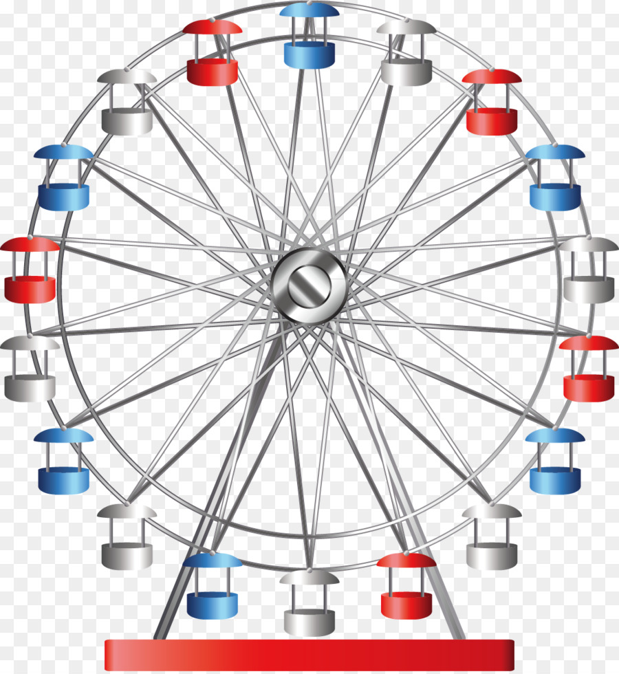 Ferris wheel Euclidean vector - Ferris wheel decoration vector png download - 1077*1168 - Free Transparent Ferris Wheel png Download.