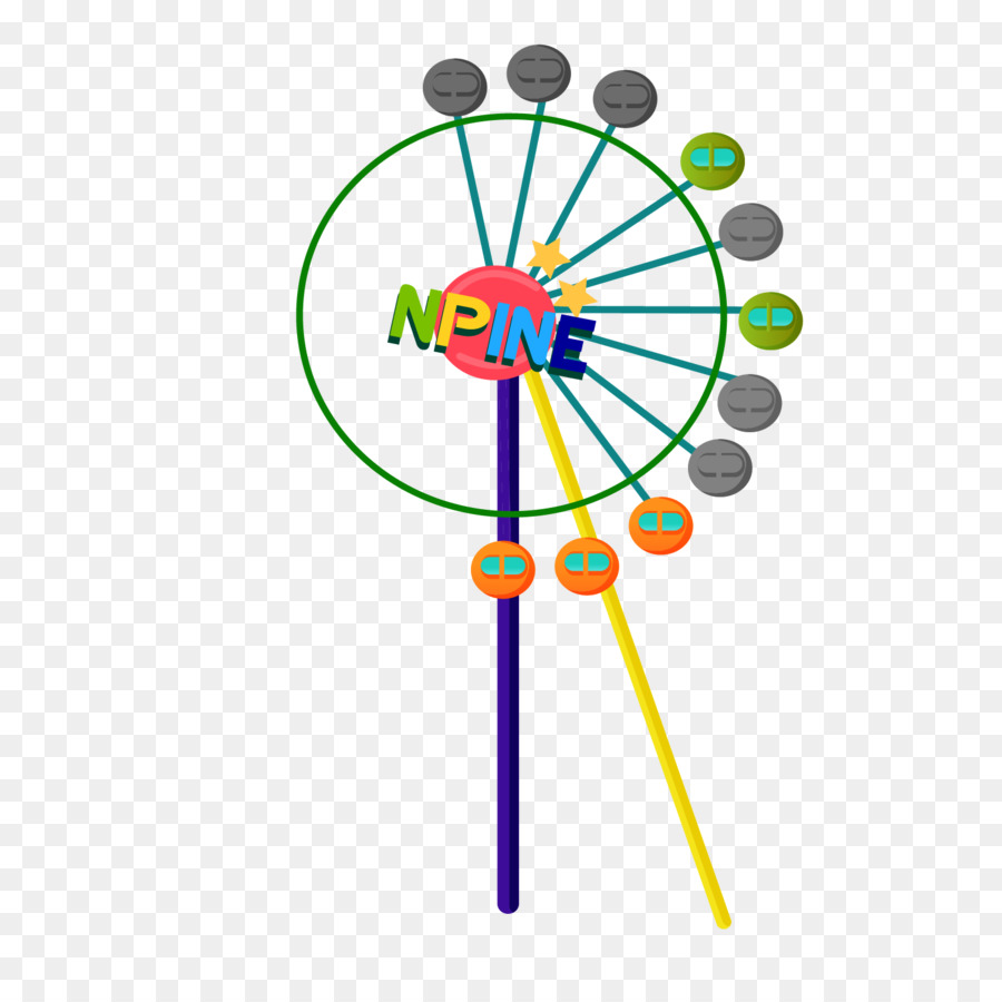 Graphic design - Lollipop color Ferris wheel vector material png download - 1500*1500 - Free Transparent Graphic Design png Download.