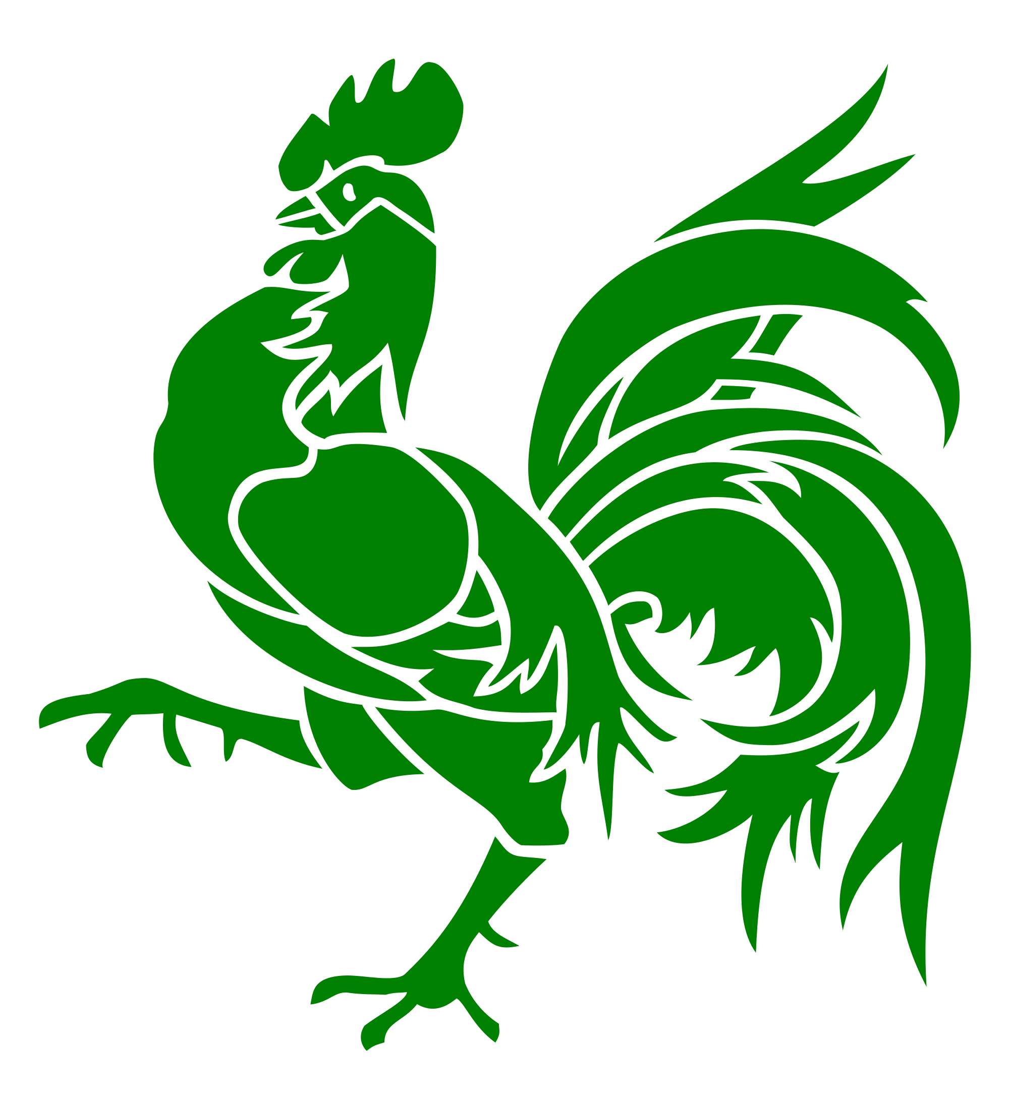 Fighting Rooster Silhouette #1453386 (License: Personal Use) .