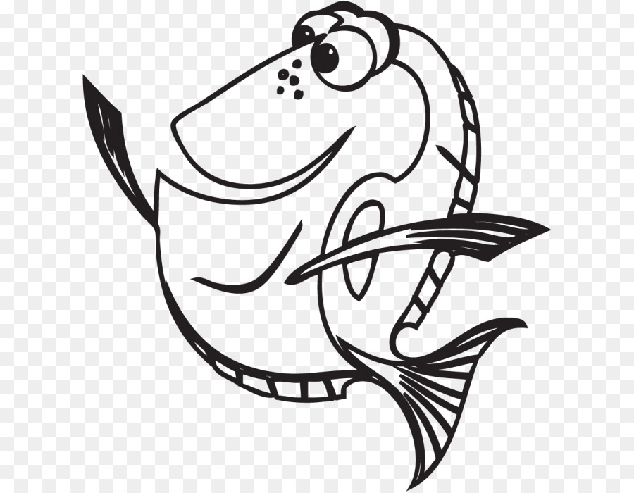 Coloring book Finding Nemo Drawing Line art - dory nemo png download - 667*700 - Free Transparent Coloring Book png Download.