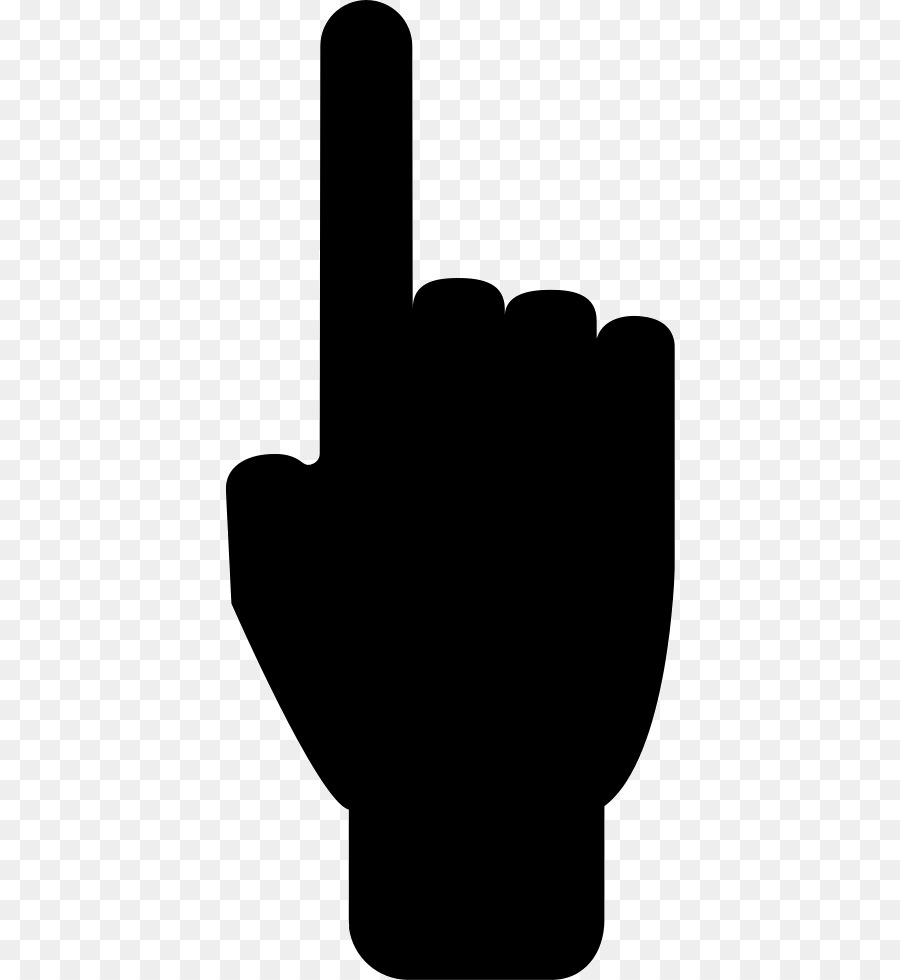Index finger Hand Silhouette Pointing - hand png download - 450*980 - Free Transparent Finger png Download.