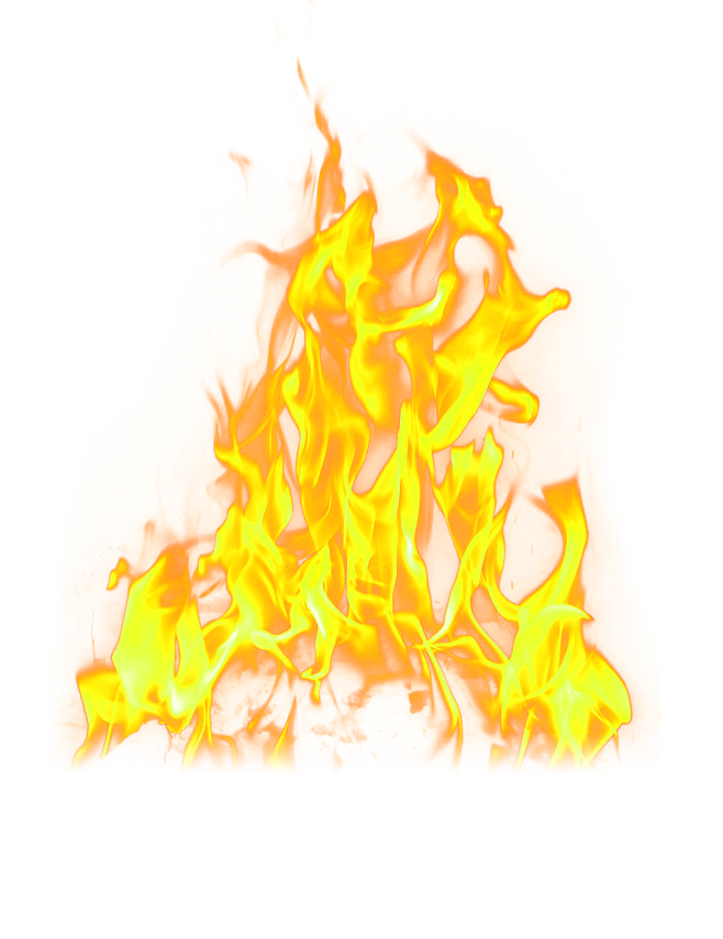 Fire Flame Light - Yellow simple flame effect element png download