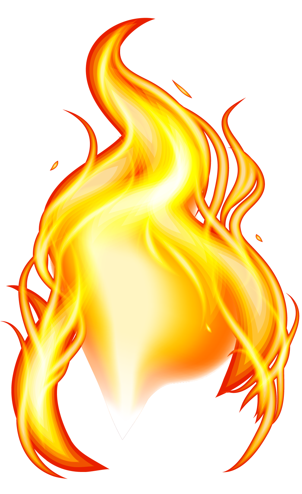 Yellow flame effect element png download - 1001*1637 - Free Transparent