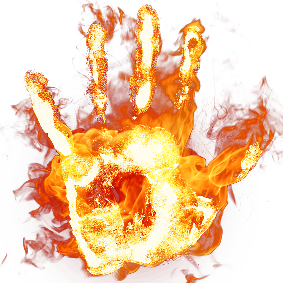 hands on fire png
