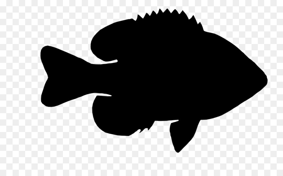 Fish Clip art Silhouette Black M -  png download - 960*581 - Free Transparent Fish png Download.