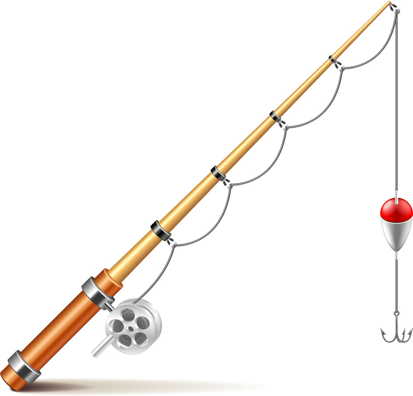 Download Fishing rod Euclidean vector Illustration - Vector painted ...