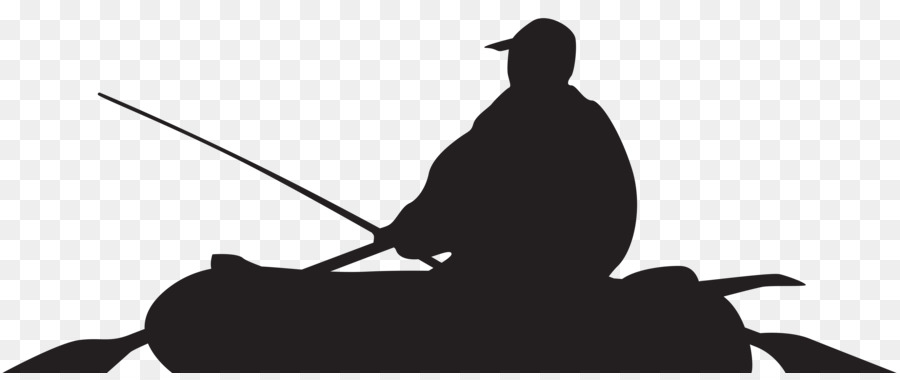 Silhouette Fisherman Fishing Boat Clip art - boat png download - 8000*3317 - Free Transparent Silhouette png Download.