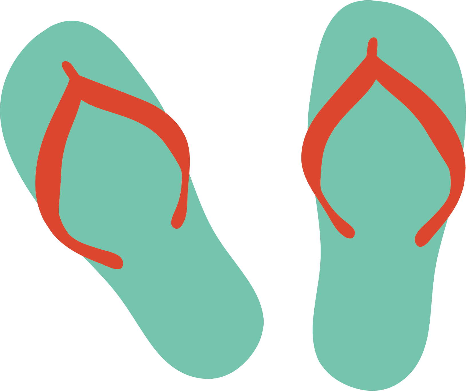 Flip-flops Slipper Sandal Cartoon Clip art - Cartoon sandals vector png