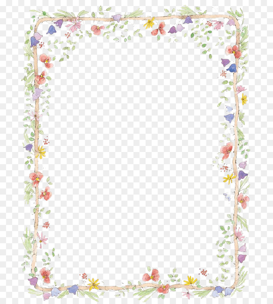 Border Flowers Clip art - border png download - 759*1000 - Free Transparent Border Flowers png Download.