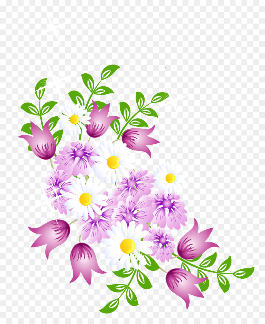 spring flower border clipart
