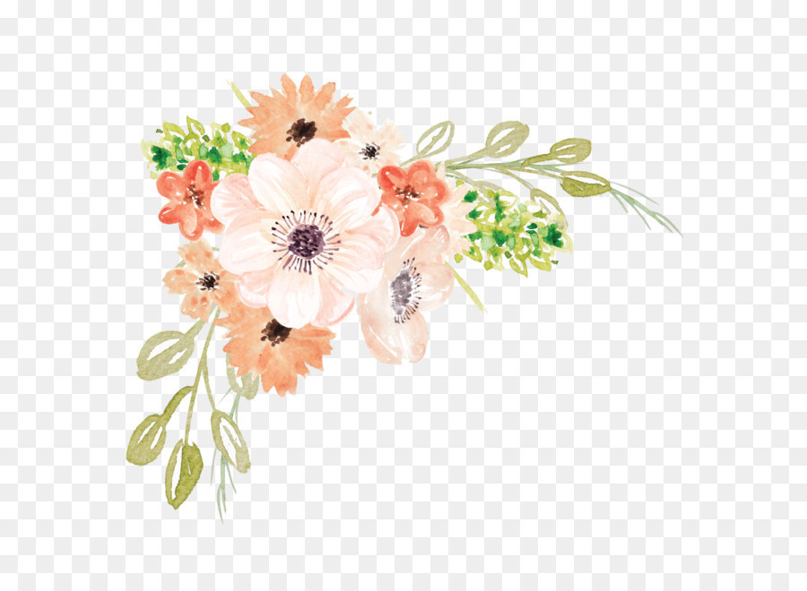 Free Download Watercolor Flowers Background : Watercolor vector free