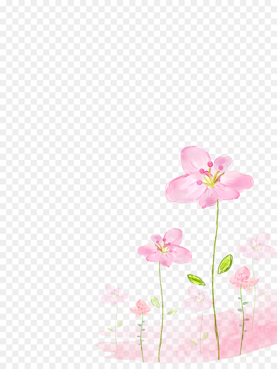 Watercolor painting Flower - Pink flowers background png download - 3000*4000 - Free Transparent Watercolor Painting png Download.