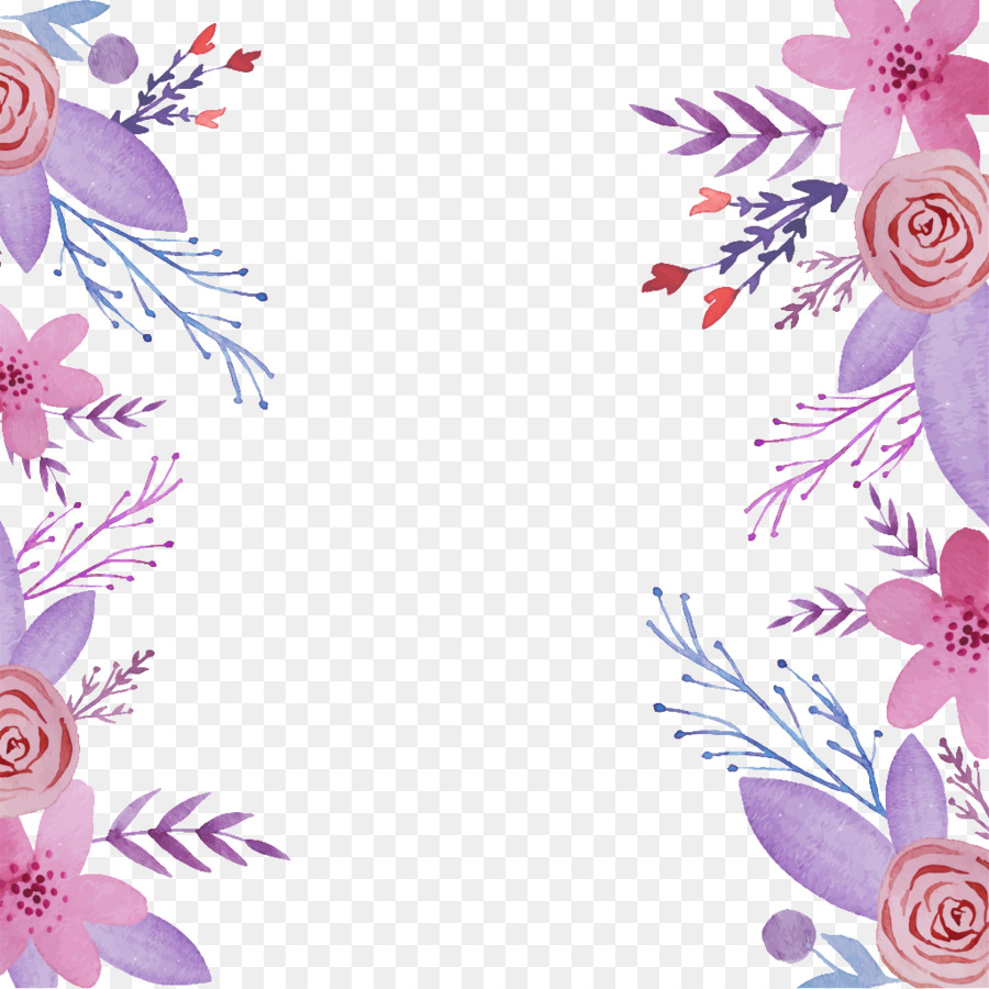 Flower Wallpaper - Elegant purple flowers background material png download - 1024*1024 - Free Transparent Flower png Download.