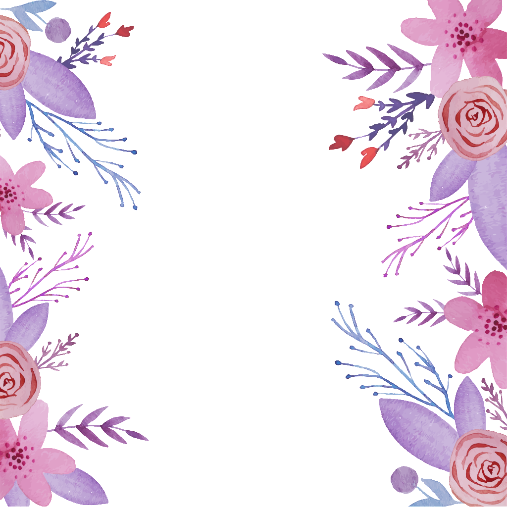 Flower Wallpaper - Elegant purple flowers background material png download  - 1024*1024 - Free Transparent Flower png Download. - Clip Art Library