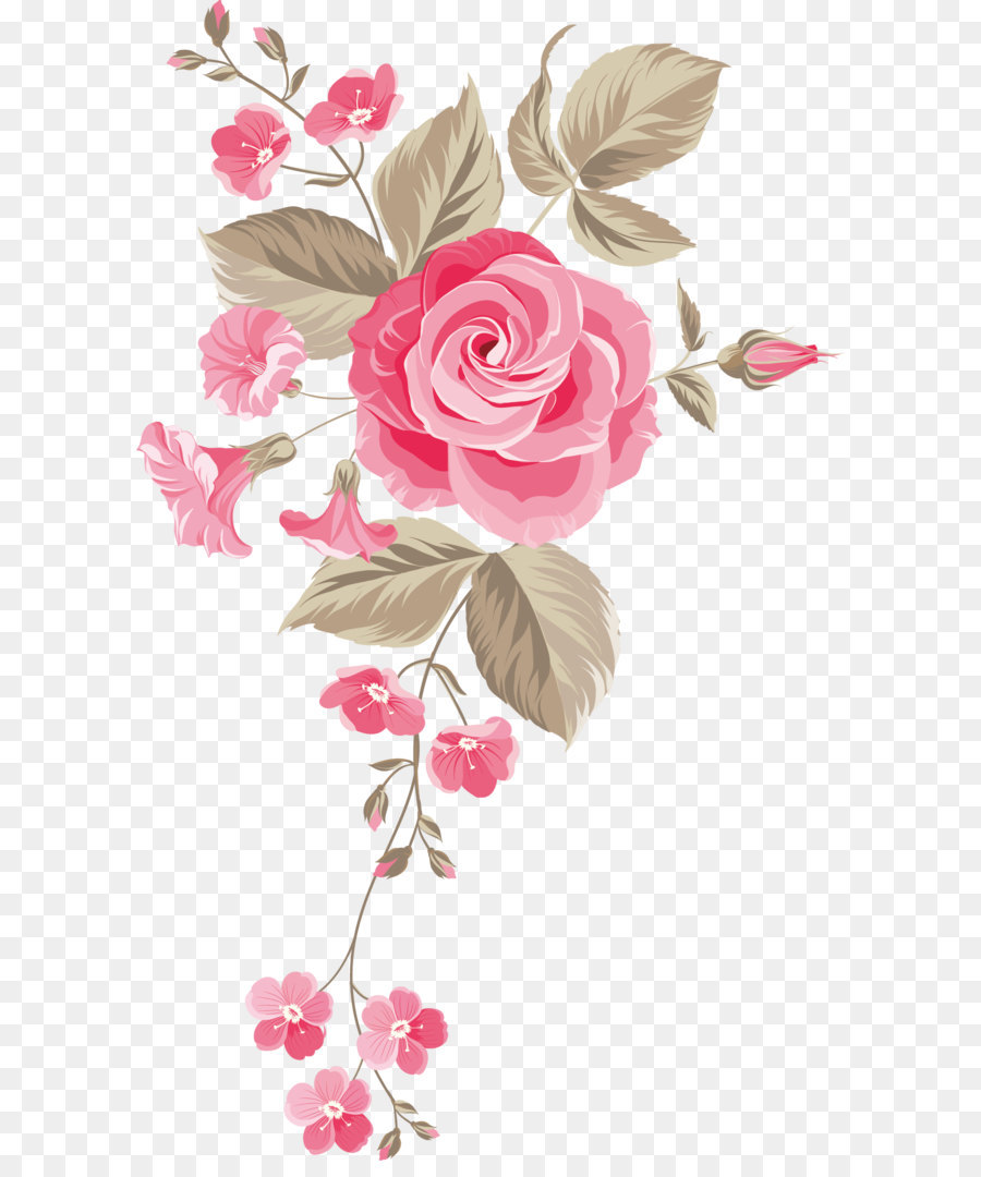 Garden roses Centifolia roses Floral design Cut flowers Flower bouquet - Hand-painted flowers background png download - 1208*1979 - Free Transparent Wedding Invitation png Download.