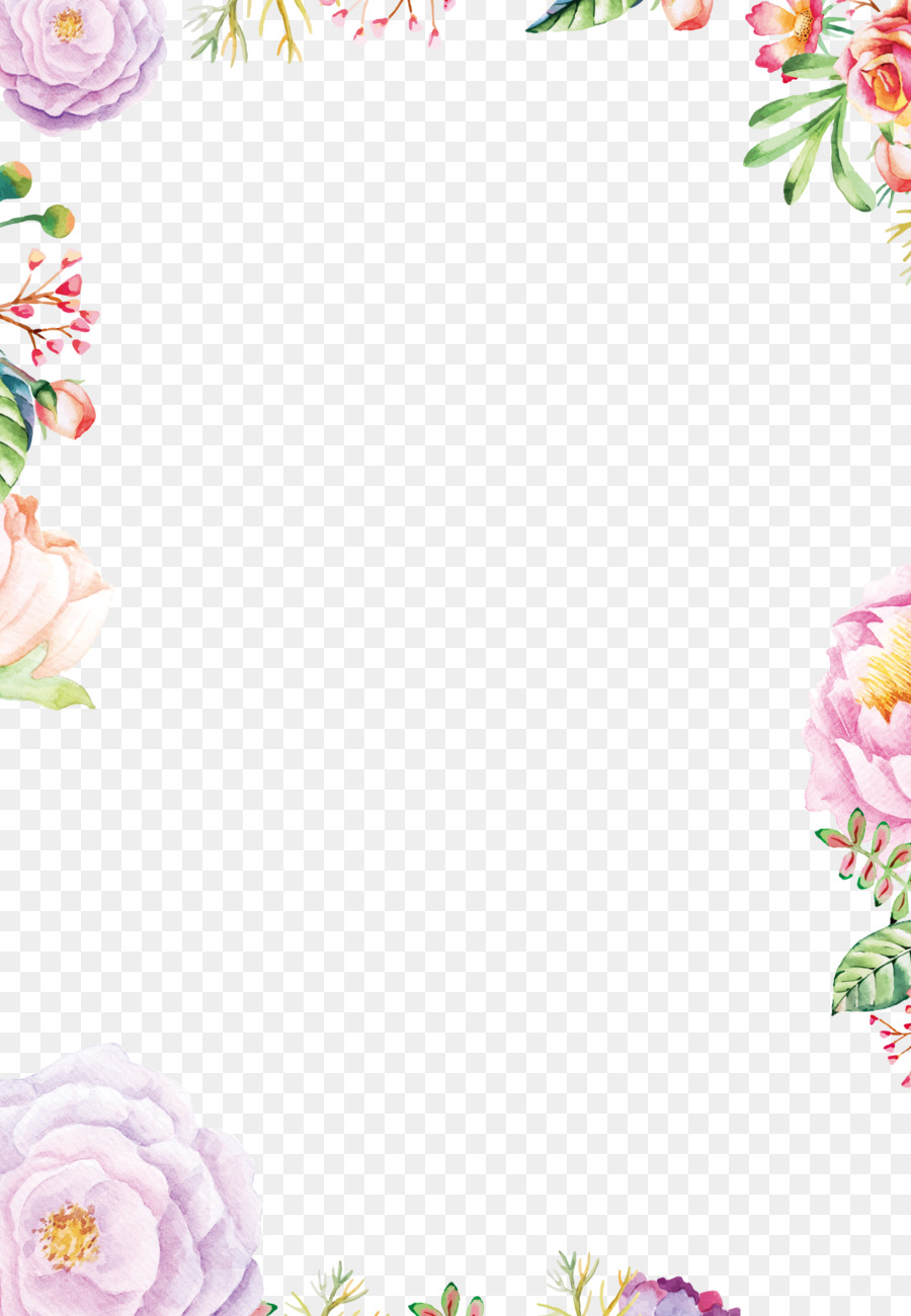 Watercolour Flowers Watercolor: Flowers Watercolor painting Drawing - Vintage wreath decorative background png download - 1350*1950 - Free Transparent Watercolour Flowers png Download.
