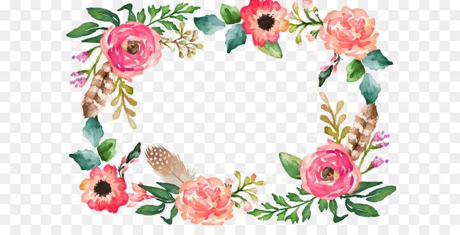 Watercolor painting Flower Illustration - Flower Border png download - 5332*3617 - Free Transparent Watercolour Flowers png Download.