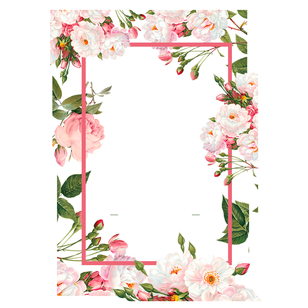 Flower - Pink flower borders png download - 1000*1000 - Free